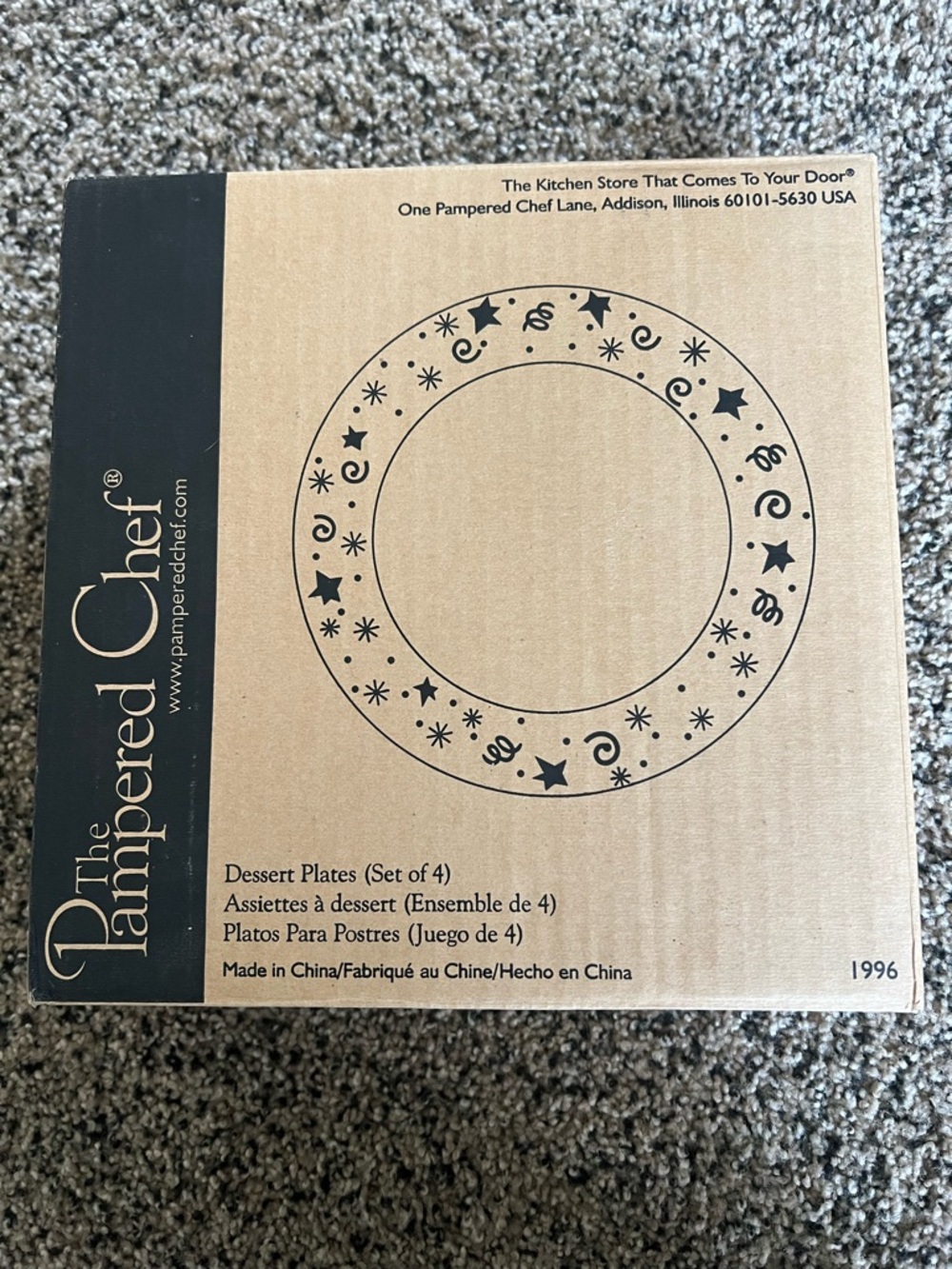 The Pampered Chef 1996 Dessert Plates (Set of 4) - NIB